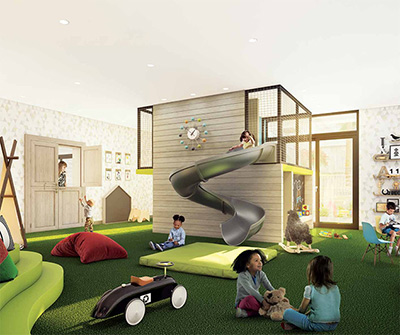 Belgravia Square Amenities include swimming pool, GYM and kid's play area