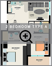 Green Diamond 2 bedroom layout