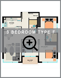 3 Bedroom Type F Floor Plan
